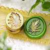 Golden Tone Round Wax Seal Brass Stamp Heads LS-AJEW-M040-01G-O-1