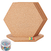 15Pcs Self-adhesive Cork Insulation Sheets AJEW-AR0004-84B-1