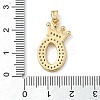 Rack Plating Brass Micro Pave Cubic Zirconia Pendants KK-D535-01O-RS-3
