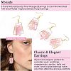 6 Pairs Natural Quartz Wire Wrapped Earrings for Girl Women EJEW-NB0001-07-5