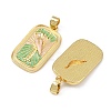 Brass Enamel Pendants KK-L190-011G-3