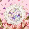 100Pcs Transparent Spray Painted Glass Beads GLAA-CJ0002-12-5