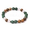 Natural Lapis Lazuli & Sodalite & Amethyst & Glass Beads Stretch Bracelets for Women Men BJEW-P398-01F-4