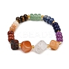 Natural & Synthetic Mixed Gemstone Beads Stretch Bracelets for Women BJEW-B146-01B-2