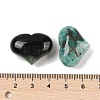 Natural Druzy Agate(Dyed & Heated) Heart Palm Stone G-Q021-01A-3