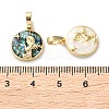 Brass Micro with Sythetic Opal Pendants KK-S048-07G-3