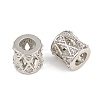 Brass Micro Pave Clear Cubic Zirconia European Beads CU-CBA6A75-24P-2