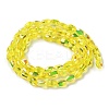 Transparent Electroplate Glass Beads Strands GLAA-Q099-F01-06-2