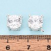 925 Sterling Silver Micro Pave Clear Cubic Zirconia Charms STER-N017-17C-S-4
