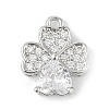 Brass Micro Pave Clear Cubic Zirconia Charms KK-R219-30P-1
