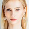 1 Pair Nuggest Natural Pearl Dangle Earrings EJEW-FI0001-89-6