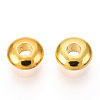 Golden Brass Rondelle Spacer Beads X-KK-E246-G-2
