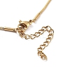 Ion Plating(IP) 304 Stainless Steel Round Snake Chains Bracelets BJEW-K240-02G-3