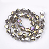 Electroplate Glass Beads Strands EGLA-Q118-6mm-B13-2