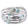 2Sets 2Pcs Bohemian Multi-Layered Natural Agate Wrap Bracelet Women's Jewelry MV3343-5-1