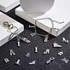 48Pcs 12 Style Tibetan Style Alloy Stilettos Pendants FIND-SC0002-30-5