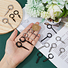 16Pcs 8 Style 304 & 201 Stainless Steel Dangle Hoop Earrings with Stainless Steel Pins EJEW-FI0002-92-4