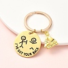 Alloy & 304 Stainless Steel Keychain KEYC-YW00094-04-1