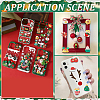 72pcs 12 Styles Christmas Theme Opaque Resin Cabochons RESI-SC0005-72-5
