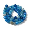 Dyed & Heated Natural Dragon Veins Agate Beads Strands G-P539-A01-17-3