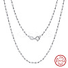 925 Sterling Silver 8 Link Chain Necklaces for Women NJEW-A048-02A-P-2
