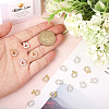 40Pcs 2 Colors Christmas Wreath Alloy Rhinestone Cabochons MRMJ-CA0001-49-3