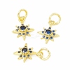 Rack Plating Brass Micro Pave Cubic Zirconia Pendants KK-H428-09G-3