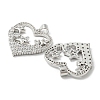 Rack Plating Brass Micro Pave Cubic Zirconia Pendants KK-F869-22P-2