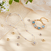 10Pcs 2 Colors Brass Spring Gate Rings KK-BBC0018-84-3