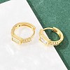 Rectangle Brass Micro Pave Clear Cubic Zirconia Hoop Earrings EJEW-D348-05G-4