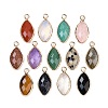 Natural & Synthetic Mixed Gemstone Faceted Pendants G-G193-01G-1