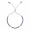 Adjustable Glass Seed Bead Slider Bracelets for Women VT9382-57-1