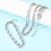 304 Stainless Steel Cable Chains Bracelet & Necklace Jewelry Sets SJEW-L199-04P-1