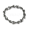 304 Stainless Steel Link Chain Bracelets for Men Women BJEW-D385-03AS-4