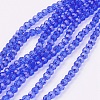 Faceted(32 Facets) Round Glass Beads Strands X-EGLA-J042-4mm-02-1
