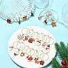 20Pcs 20 Styles Christmas Theme Alloy Enamel Wine Glass Charms HJEW-HS00082-8