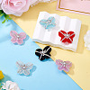 6Pcs 6 Colors Opaque Acrlyic Sparkling Rhinestones Beads SACR-TA0001-51-5