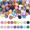85pcs 17 style Resin Rhinestone Beads with Acrylic Round Beads Inside RESI-PH0002-11-1