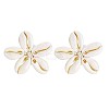 Flower Natural Shell Stud Earrings FS-WGD51F7-01-5