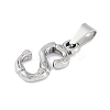 Non-Tarnish 304 Stainless Steel Pendants STAS-F235-01P-S-2