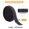 5 Yards Ethnic Style Embroidery Flat Polyester Elastic Cord/Band OCOR-BC0005-15B-2