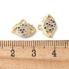 Brass Micro Pave Clear Cubic Zirconia Pendants KK-Q031-47G-02-3