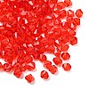 Faceted Bicone Transparent Acrylic Beads DBB6mm07-1