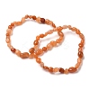 Natural Red Aventurine Beads Stretch Bracelets for Men Women BJEW-I320-01B-1