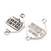 Tibetan Style Alloy Octagon with Church Connector Charms FIND-Z099-16AS-02-2