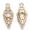 Brass Micro Pave Cubic Zirconia Links Connectors KK-R111-001-B01-2
