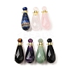 Natural Mixed Stone Perfume Bottle Pendants G-L623-06G-1