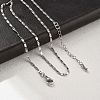 Brass Oval Link Chain Necklaces for Women NJEW-D302-26P-3