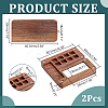 Black Walnut Wood Watercolor Paints Palette Box AJEW-WH0504-02-2