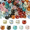 90Pcs 9 Colors Transparent Acrylic Beads MACR-YW0004-24-1